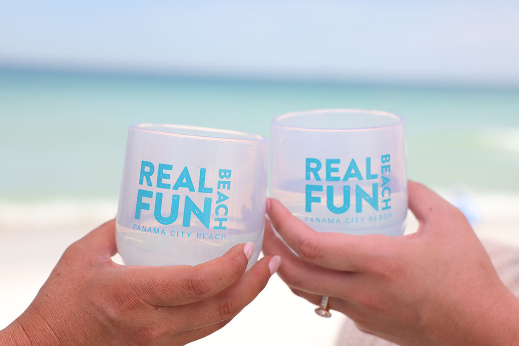 Beach. Silicone Wine Glass