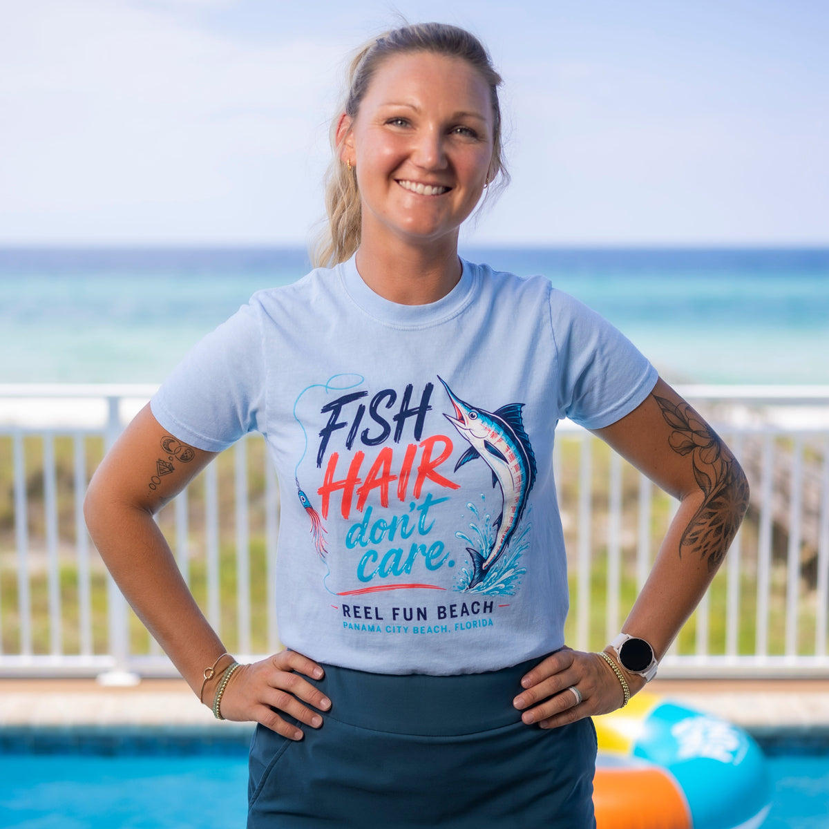 Fish Hair Don't Care - T-shirt