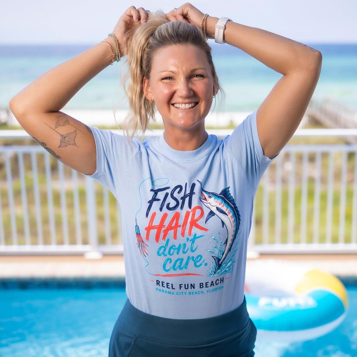 Fish Hair Don't Care - T-shirt