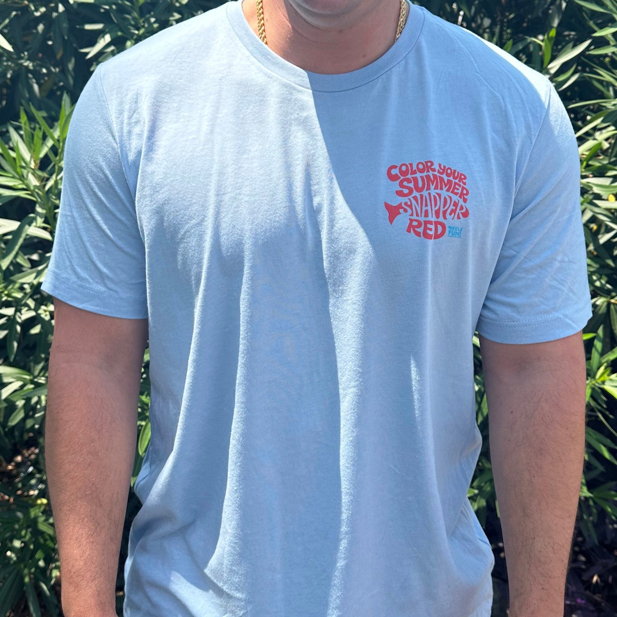 Color Your Summer Snapper Red - Blue T-shirt
