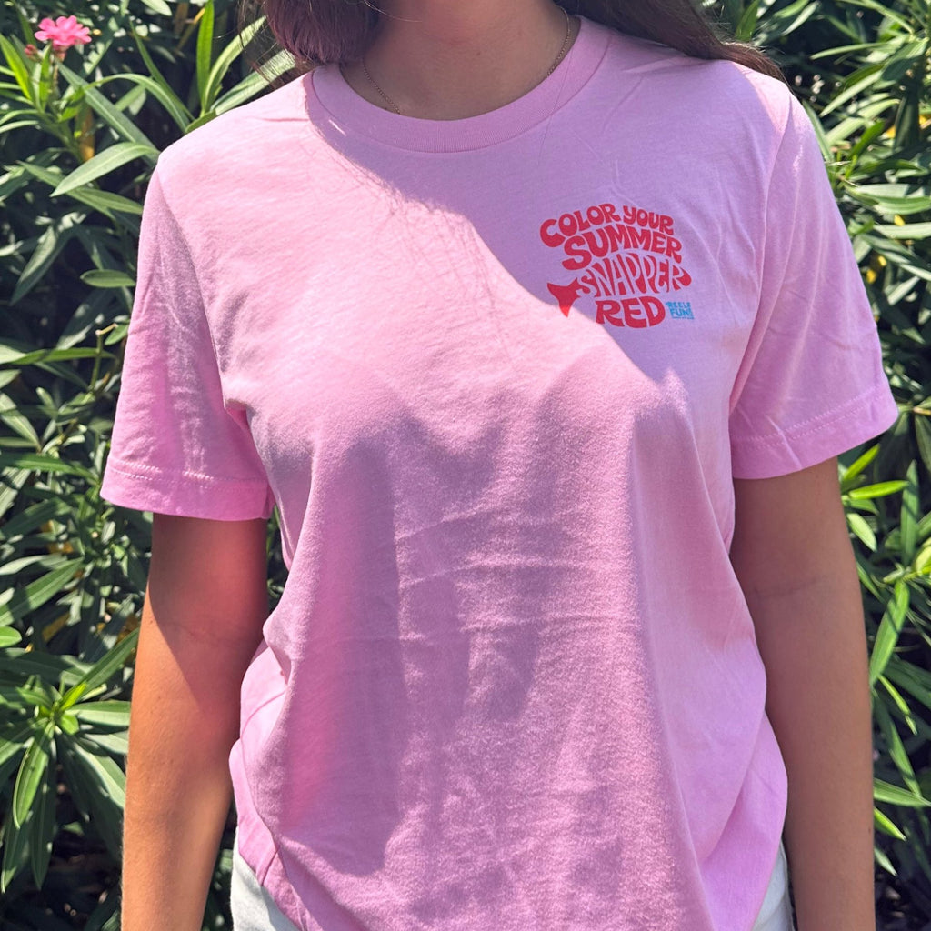 Color Your Summer Snapper Red - Pink T-shirt