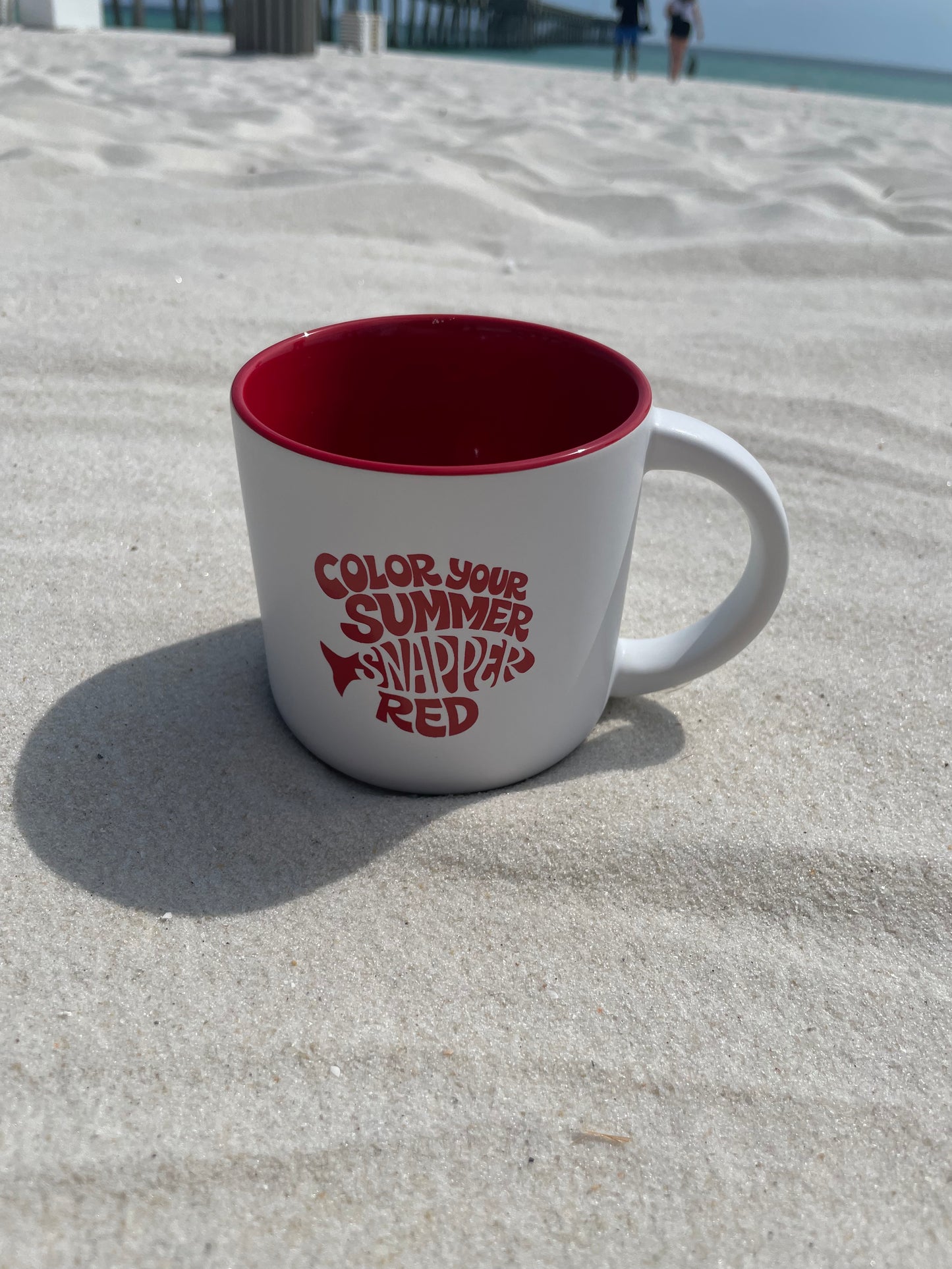 Color Your Summer Snapper Red Coffee Mug