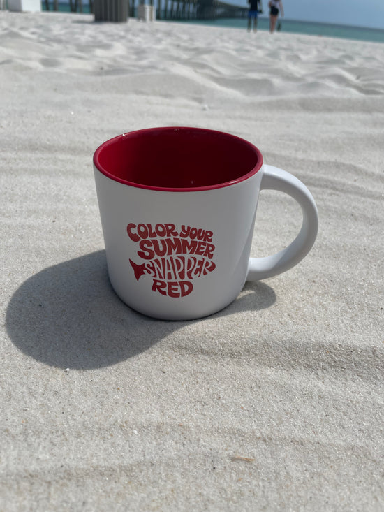 Color Your Summer Snapper Red Coffee Mug