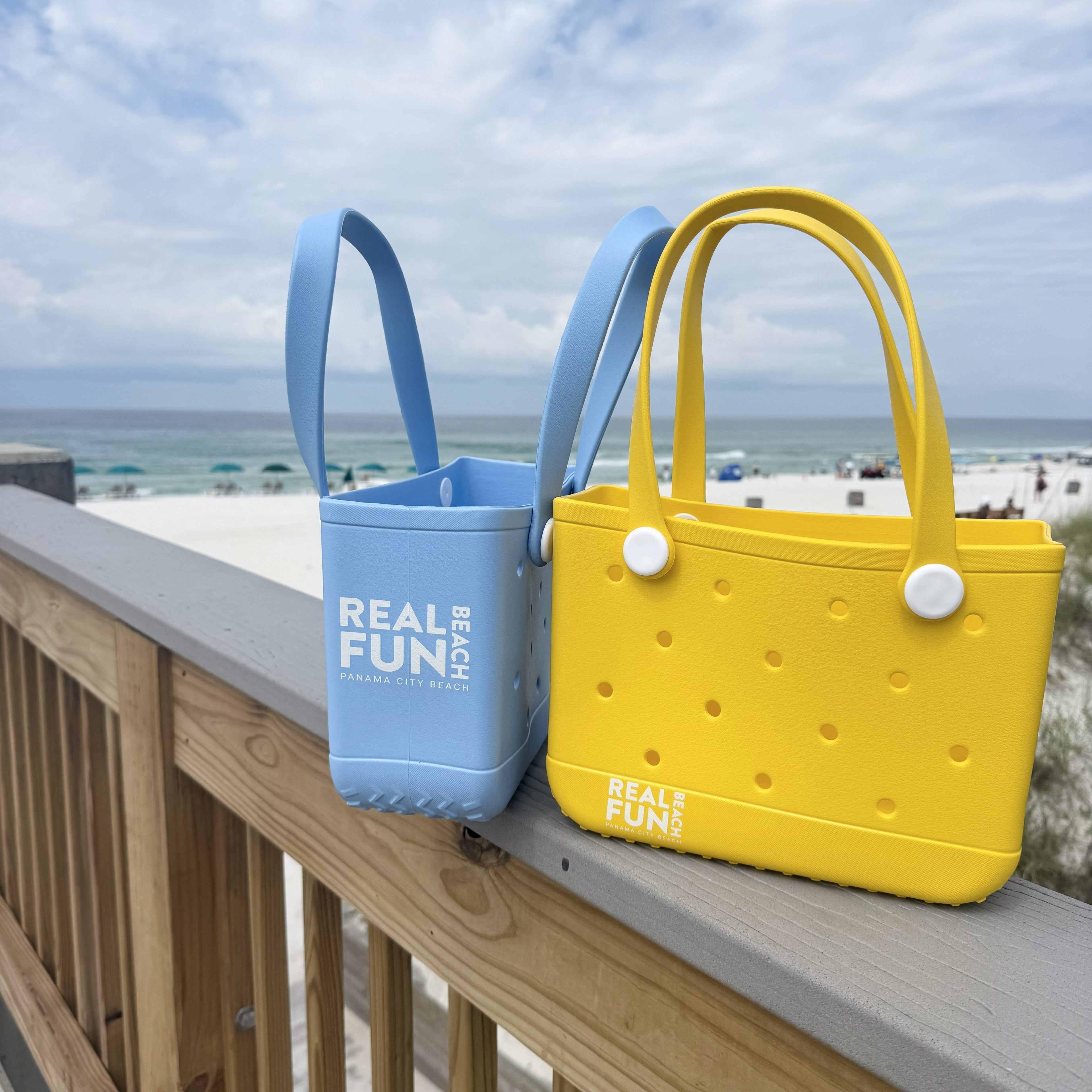 Real. Fun. Beach. Bogg Style Bags- Small