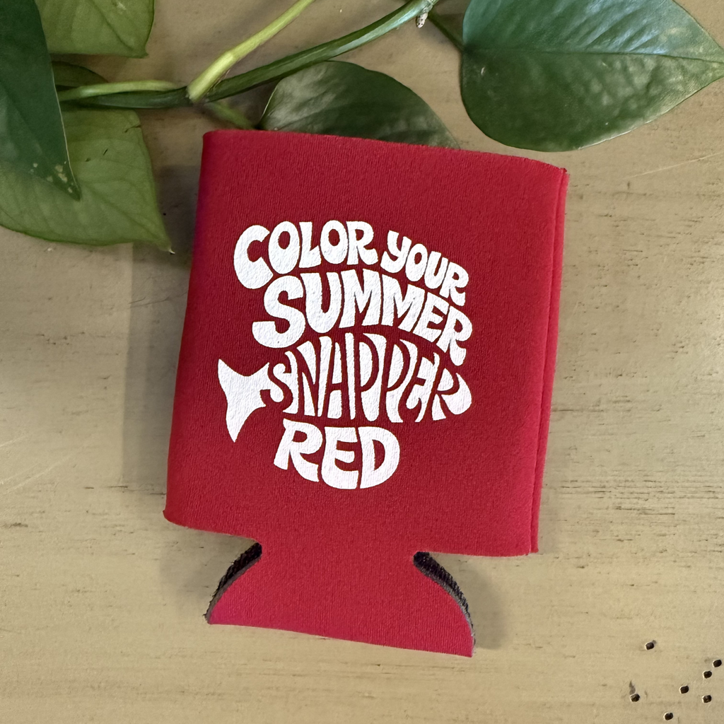 Color Your Summer Snapper Red - Koozie