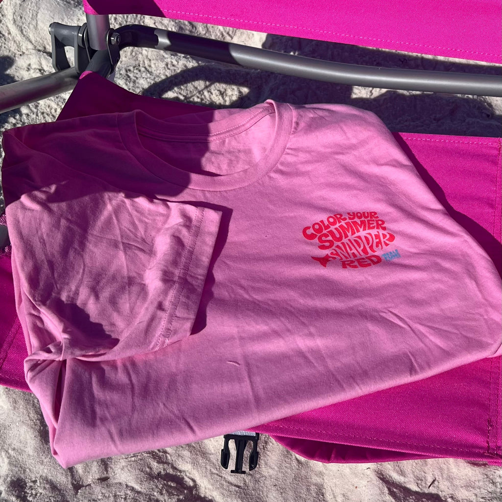 Color Your Summer Snapper Red - Pink T-shirt