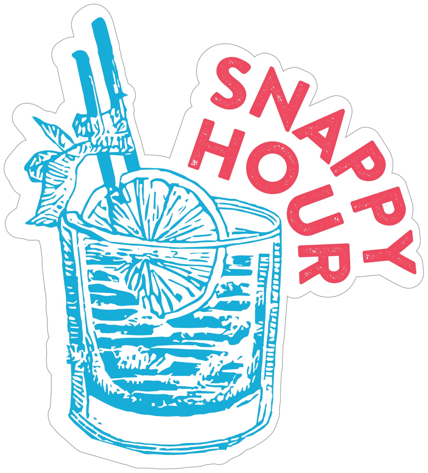 Color Your Summer Snapper Red Stickers