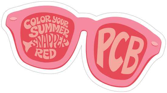 Color Your Summer Snapper Red Stickers