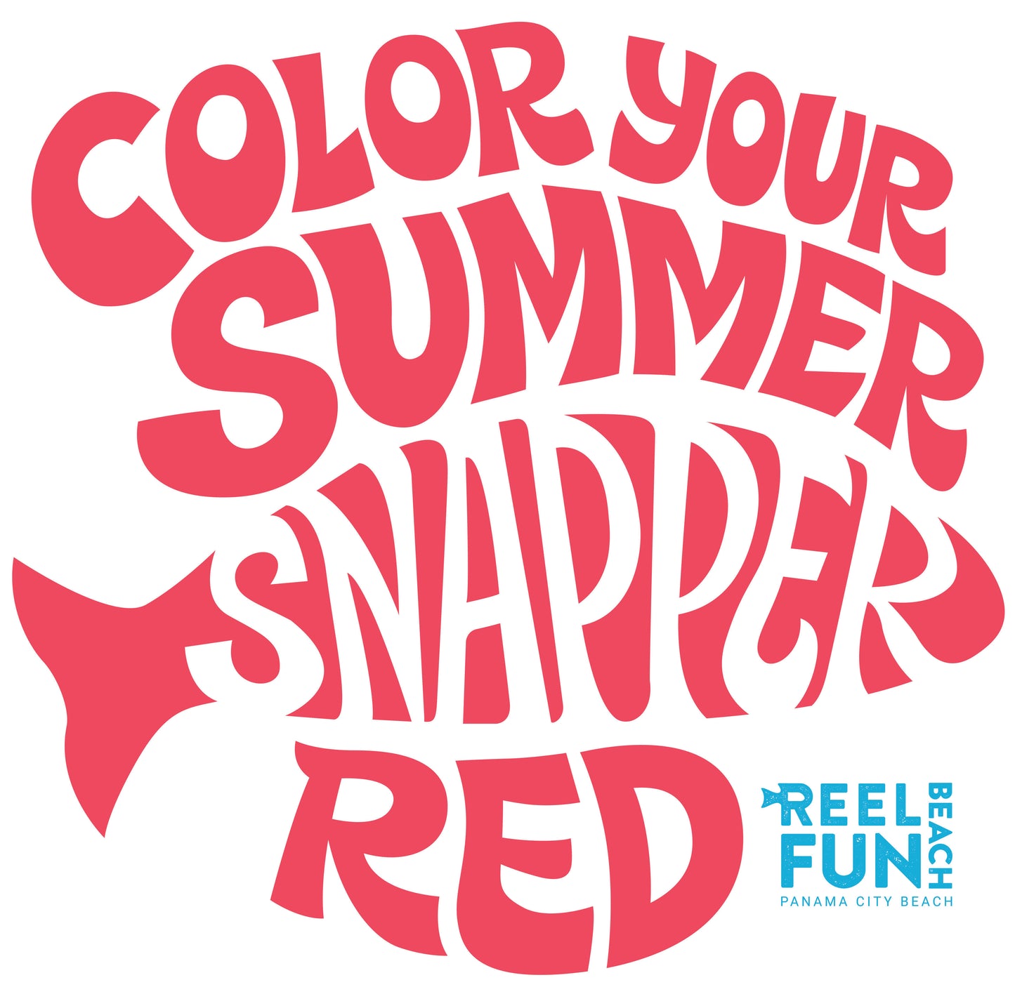 Color Your Summer Snapper Red Stickers