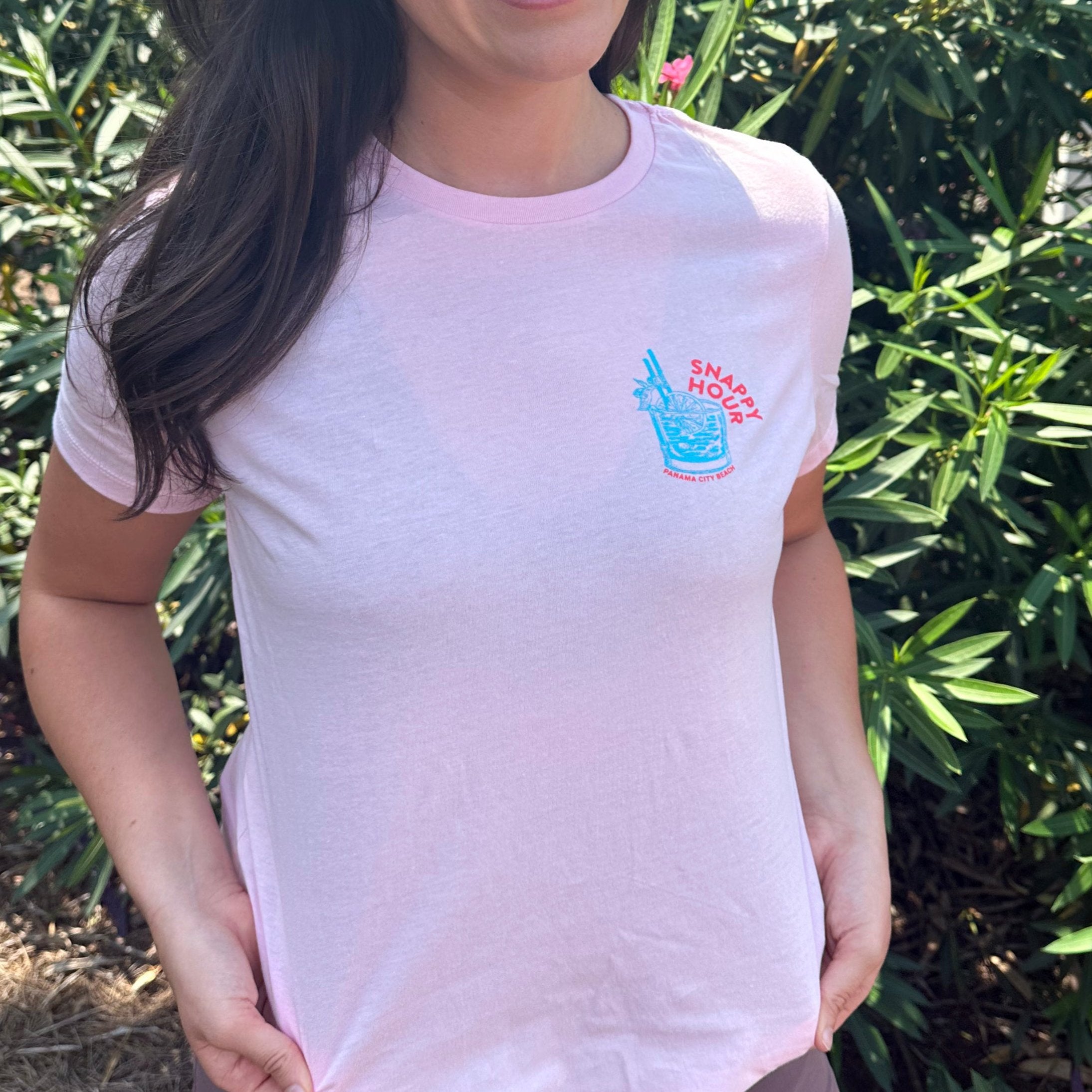 Color Your Summer Snapper Red - Snappy Hour Light Pink T-shirt